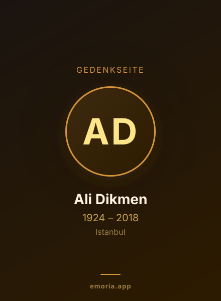 Gedenkportrait von Ali Dikmen