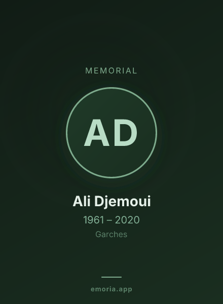Memorial portrait of Ali Djemoui