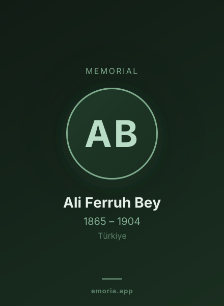 Memorial portrait of Ali Ferruh Bey