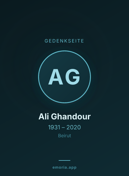 Gedenkportrait von Ali Ghandour