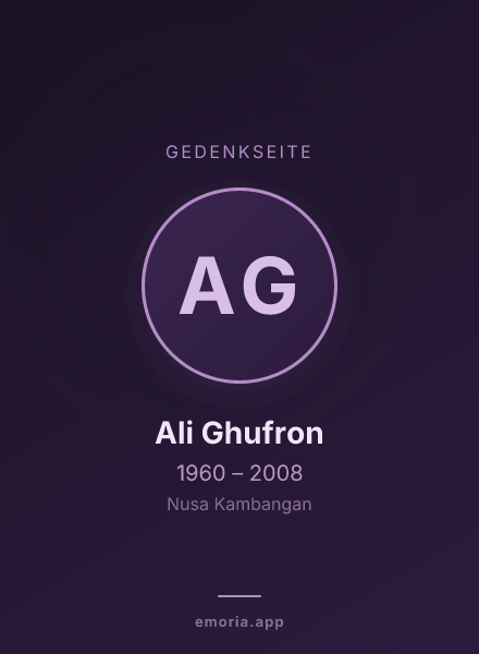 Gedenkportrait von Ali Ghufron