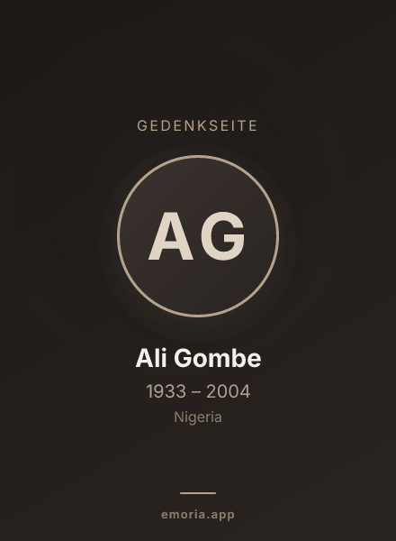Gedenkportrait von Ali Gombe