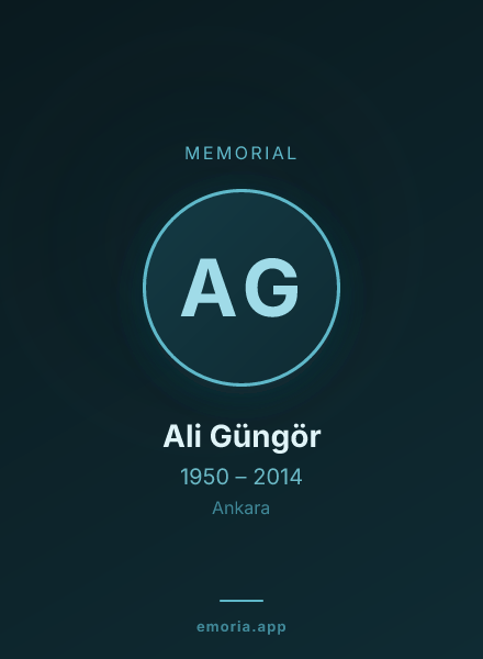 Memorial portrait of Ali Güngör