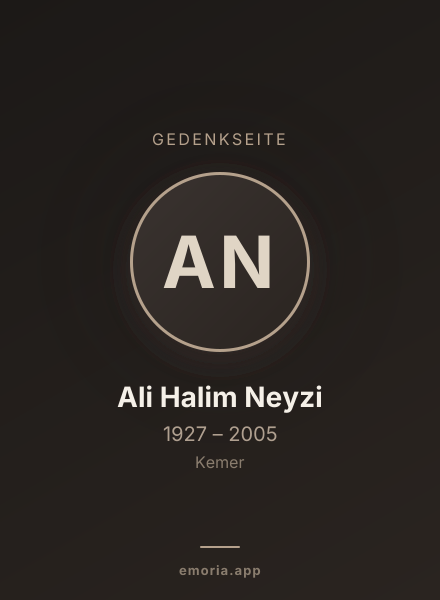 Gedenkportrait von Ali Halim Neyzi