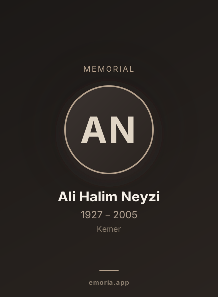 Memorial portrait of Ali Halim Neyzi