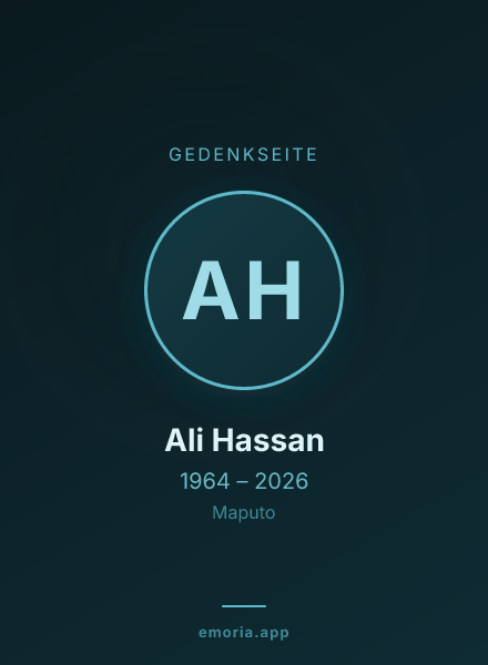 Gedenkportrait von Ali Hassan