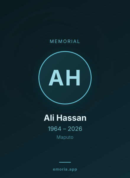 Memorial portrait of Ali Hassan