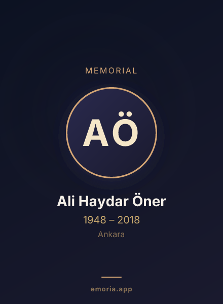 Memorial portrait of Ali Haydar Öner