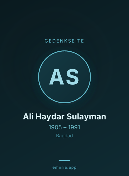 Gedenkportrait von Ali Haydar Sulayman
