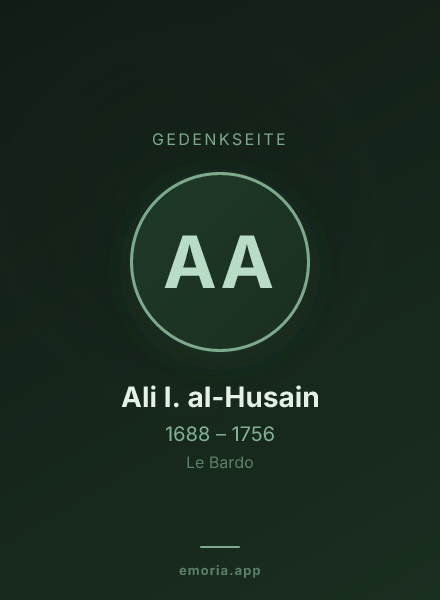 Gedenkportrait von Ali I. al-Husain