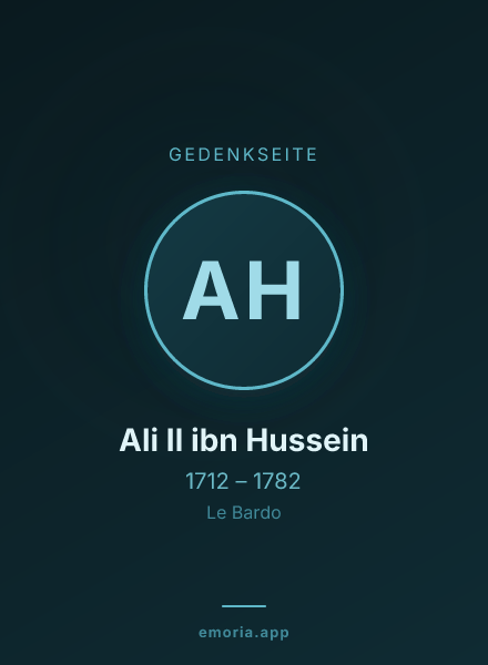 Gedenkportrait von Ali II ibn Hussein