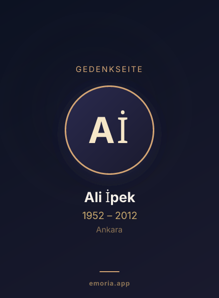 Gedenkportrait von Ali İpek