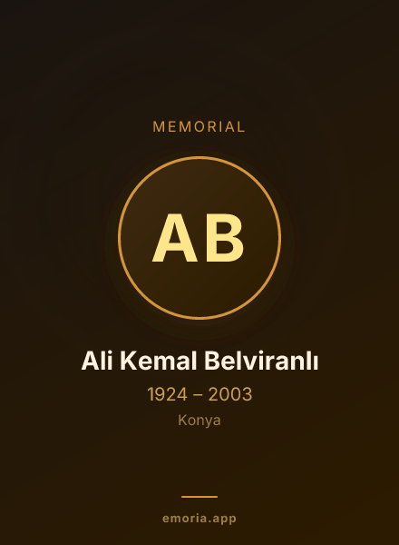 Memorial portrait of Ali Kemal Belviranlı