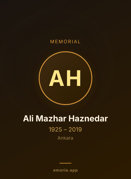 Memorial portrait of Ali Mazhar Haznedar