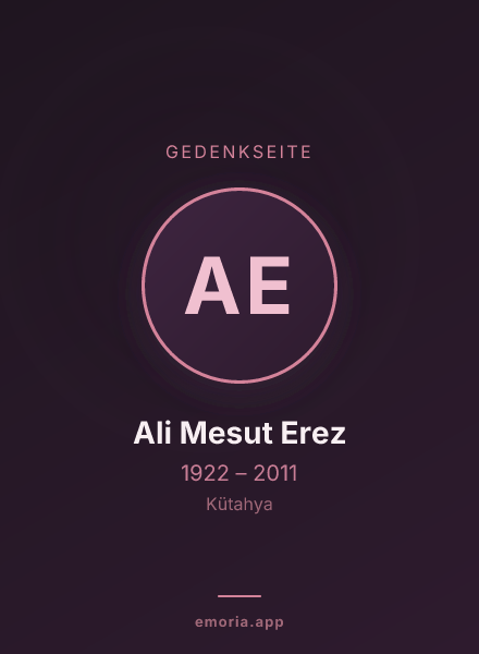Gedenkportrait von Ali Mesut Erez