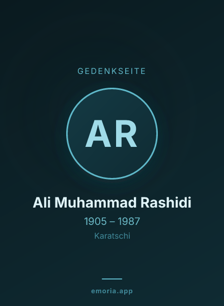 Gedenkportrait von Ali Muhammad Rashidi