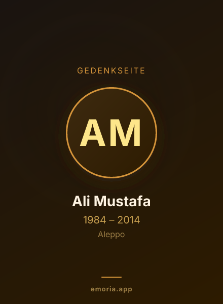 Gedenkportrait von Ali Mustafa