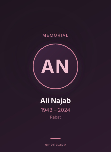 Memorial portrait of Ali Najab