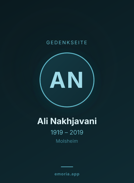 Gedenkportrait von Ali Nakhjavani