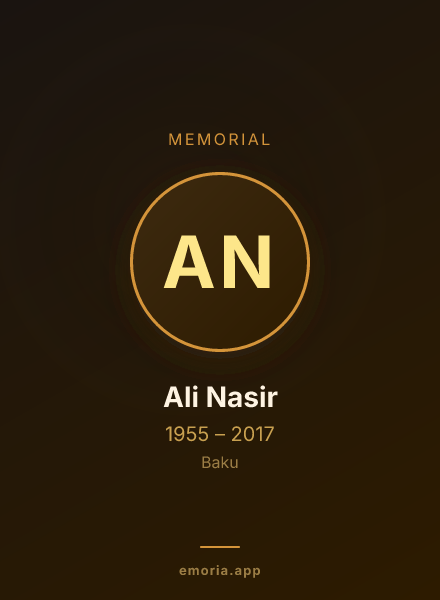 Memorial portrait of Ali Nasir