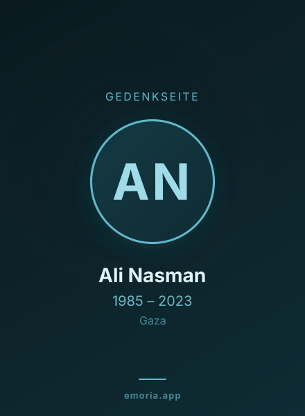 Gedenkportrait von Ali Nasman