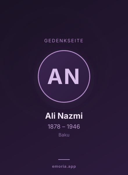 Gedenkportrait von Ali Nazmi