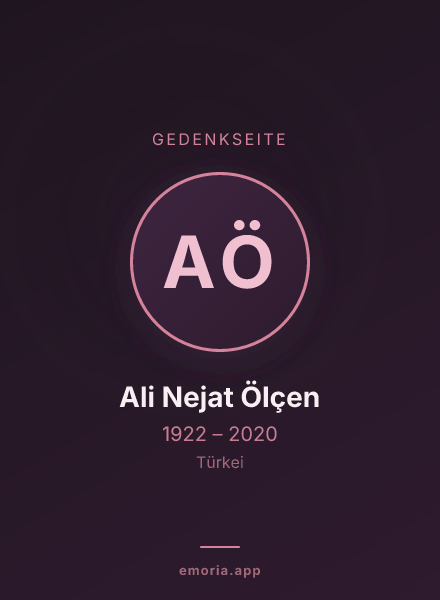 Gedenkportrait von Ali Nejat Ölçen