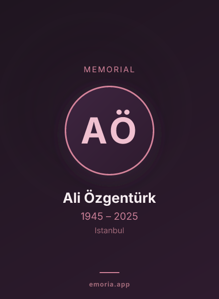 Memorial portrait of Ali Özgentürk