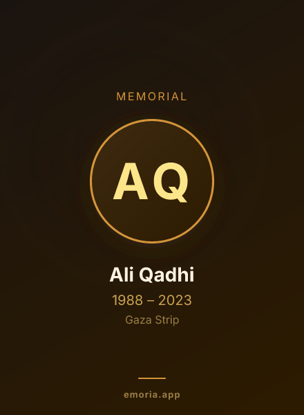 Memorial portrait of Ali Qadhi