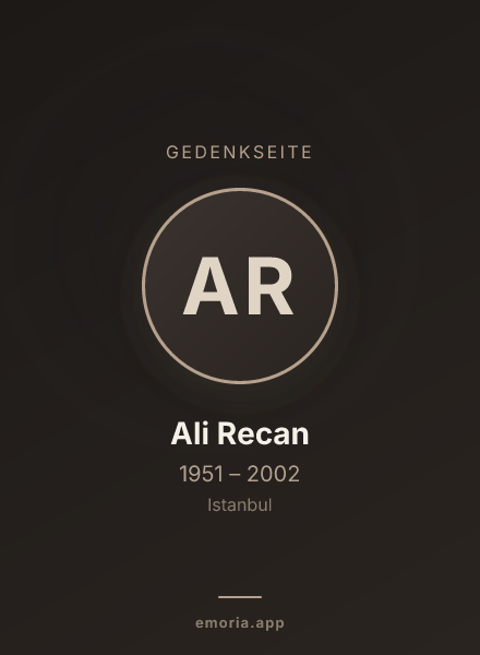 Gedenkportrait von Ali Recan