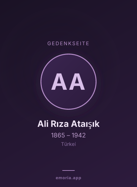 Gedenkportrait von Ali Rıza Ataışık
