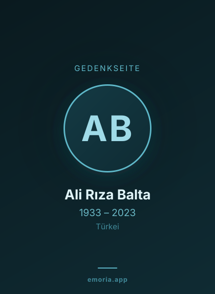Gedenkportrait von Ali Rıza Balta