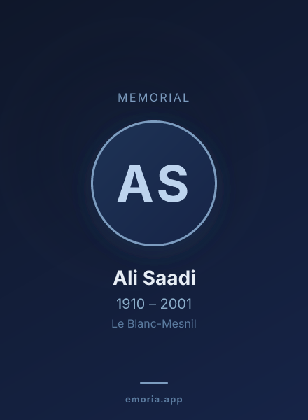 Memorial portrait of Ali Saadi