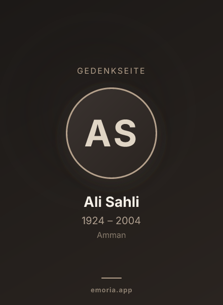 Gedenkportrait von Ali Sahli