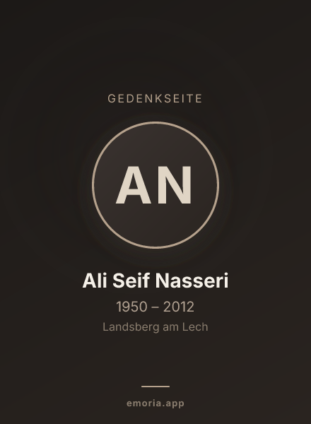 Gedenkportrait von Ali Seif Nasseri