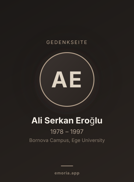 Gedenkportrait von Ali Serkan Eroğlu