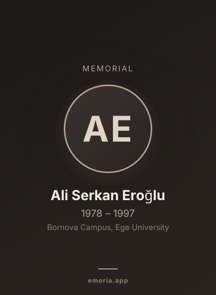 Memorial portrait of Ali Serkan Eroğlu