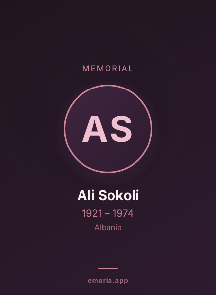 Memorial portrait of Ali Sokoli