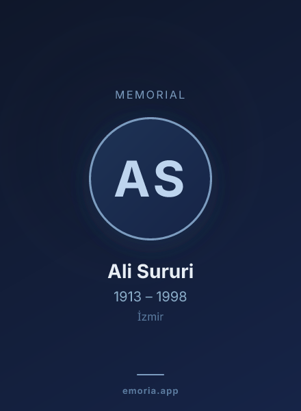 Memorial portrait of Ali Sururi