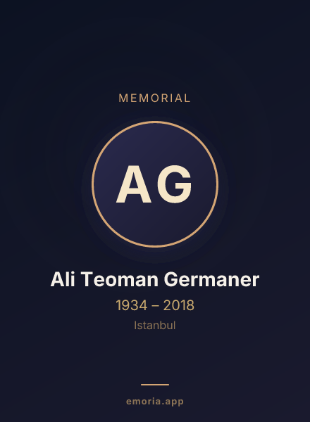 Memorial portrait of Ali Teoman Germaner