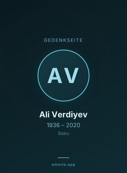 Gedenkportrait von Ali Verdiyev