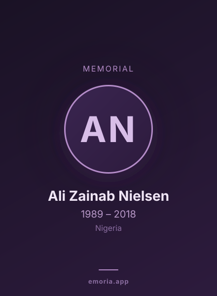 Memorial portrait of Ali Zainab Nielsen