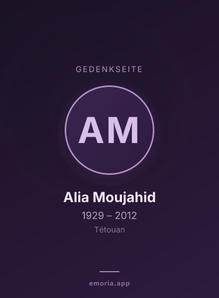 Gedenkportrait von Alia Moujahid