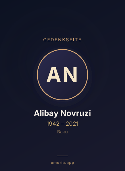 Gedenkportrait von Alibay Novruzi
