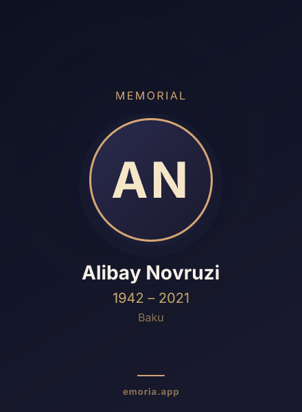 Memorial portrait of Alibay Novruzi