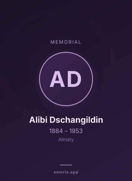 Memorial portrait of Alibi Dschangildin