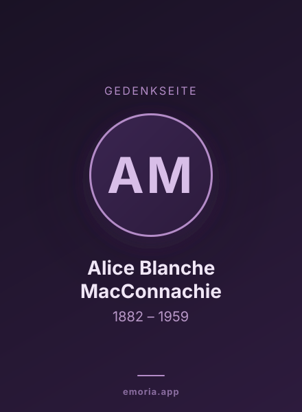 Gedenkportrait von Alice Blanche MacConnachie
