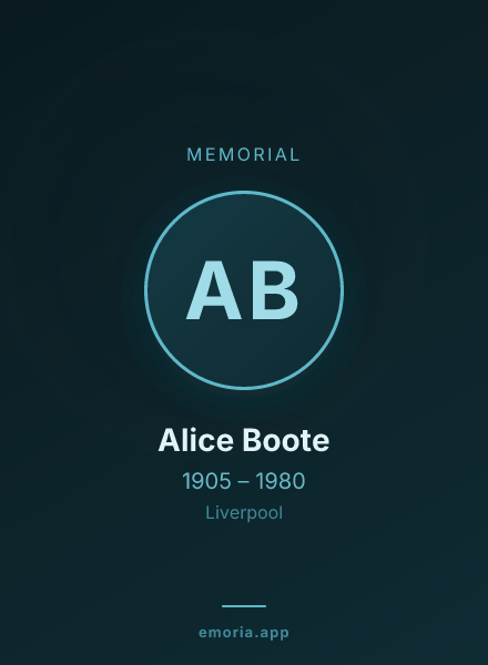 Memorial portrait of Alice Boote