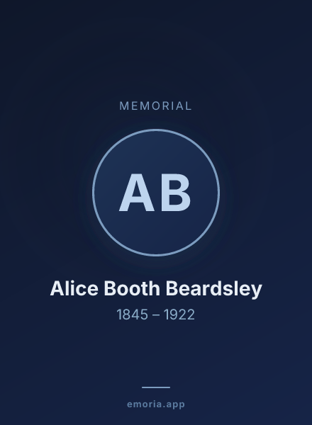 Memorial portrait of Alice Booth Beardsley