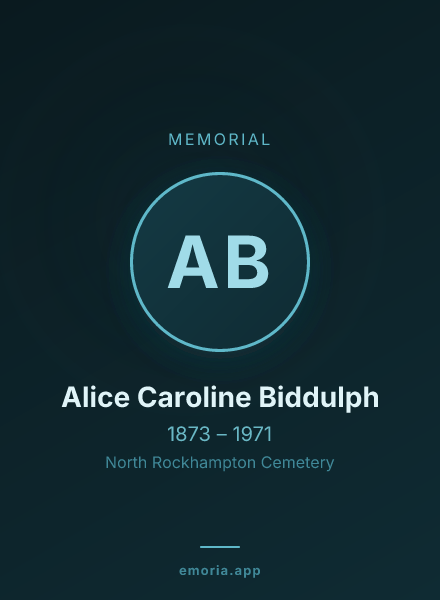 Memorial portrait of Alice Caroline Biddulph